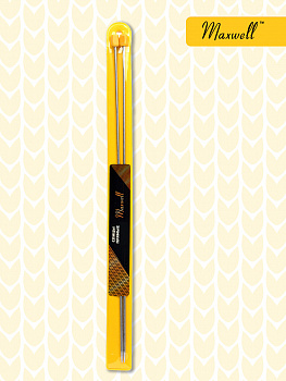 Спицы для вязания прямые Maxwell Gold, металл арт.35-30 3,0 мм /35 см (2 шт)