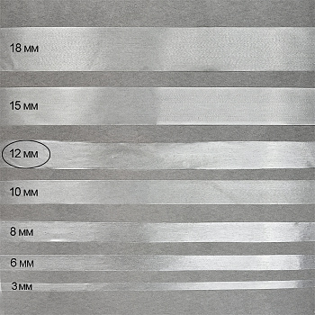 Лента (резинка) TBY силиконовая матовая 38004 шир.12мм толщ. 0,3мм уп.1кг (≈280м)
