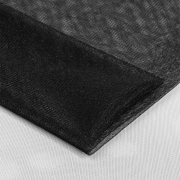 Фатин Кристалл средней жесткости блестящий арт.K.TRM шир.300см, 100% полиэстер цв. 52 К уп.10м - черный