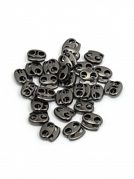 Фиксатор для шнура металл TBY OR.0305-5353 (17х19мм) цв. никель черный уп. 100шт