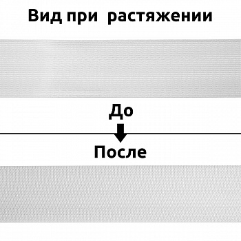 Резинка TBY вязаная Стандарт 40мм белый 3,9г в опт.упаковке 8рул*40м