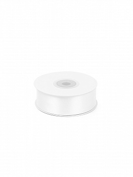 Лента атласная 25мм цв. 3001 кипенно-белый Magic4Hobby уп. 22,5м (±1м)