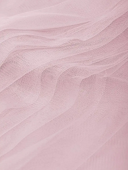 Еврофатин мягкий матовый Hayal Tulle арт.HT.S шир.300см, 100% полиэстер цв.89 уп.3м - бело-розовый